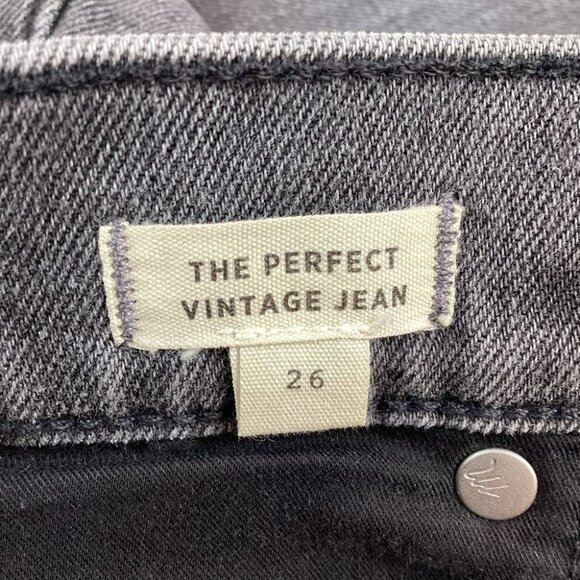 Madewell Perfect Vintage Jean Black Factory Faded Womans 26 - Picture 11 of 15